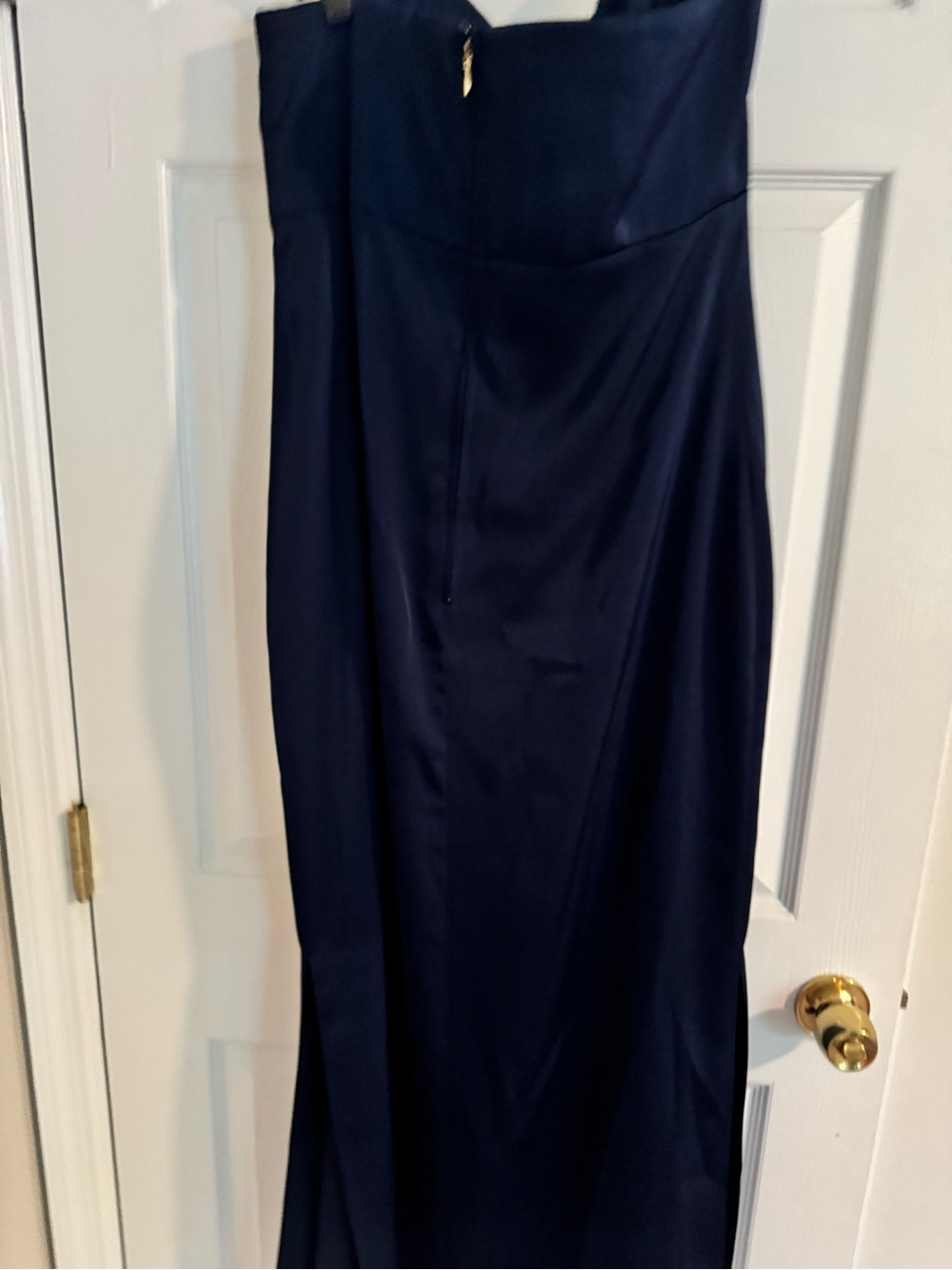 NWT Lilly Pulitzer Carlynn Satin Bow Strapless Side Slit Maxi Dress Sz 10 - Picture 9 of 13